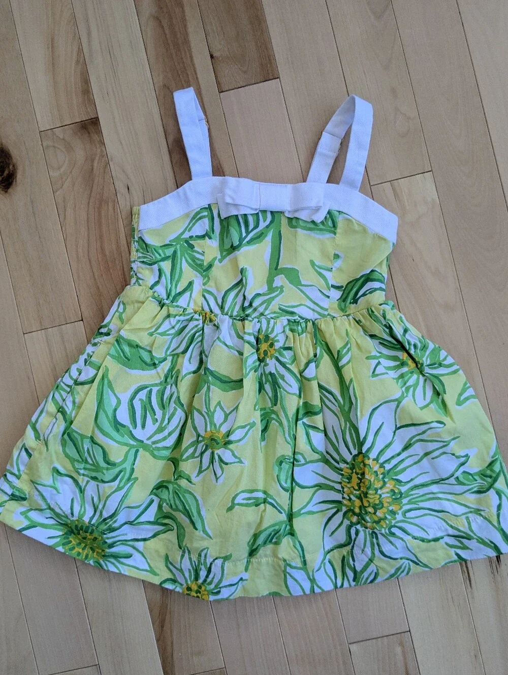 Lilly Pulitzer Yellow Floral Dress, Size 2